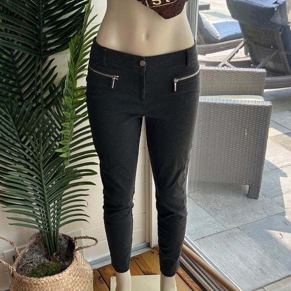 Black Michael Kors  Slim Fit Pants with Zipper Pockets size 10 preloved - Picture 1 of 10